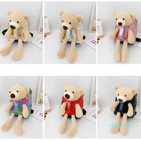 Plush Bear Kids Mackpacks de desenho animado