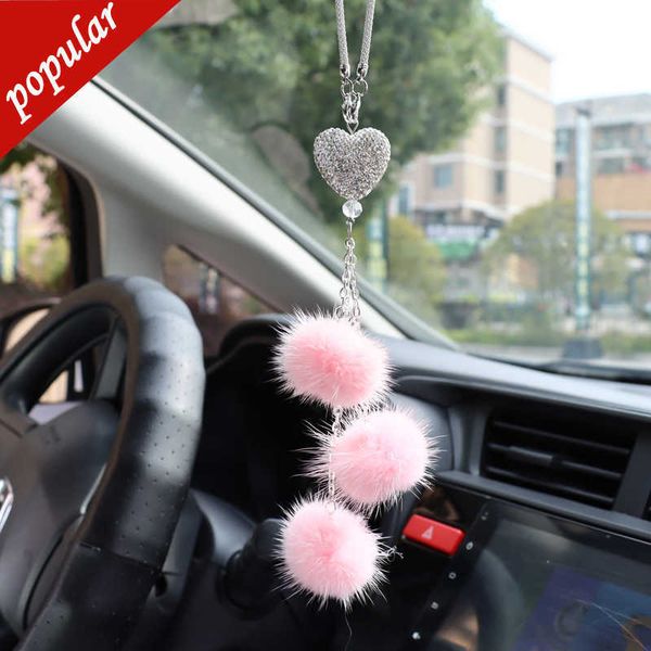 New Cute Car View Mirror Hanging Pendant Auto Home Decor Lucky Vehicle Ornament Mini Car Accessory Interior Hanging for Girls