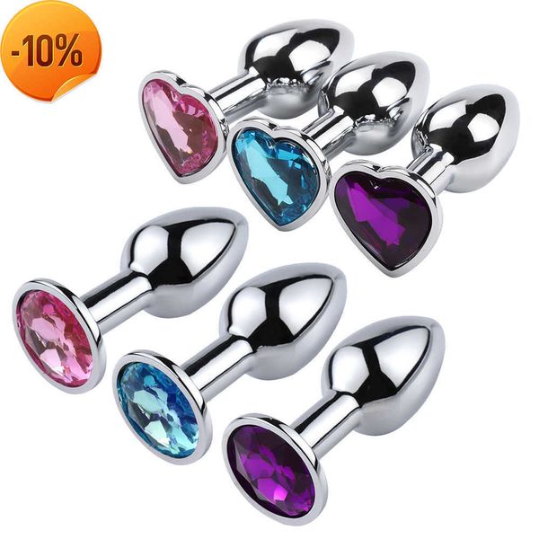 Massage mini geléia sexy color metal anal plug anánator para homens e mulheres adultos flertando masturbação brinquedos adultos gays gay