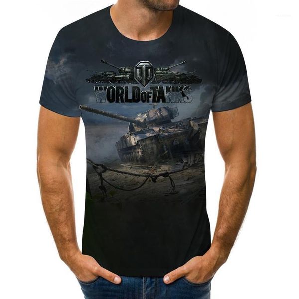 Herren T-Shirts Sommer World Of Tanks 3D-Druck Damen Und T-Shirt Streetwear Oansatz Kurzarmhemd Unisex Übergroße 6XL Tops T-Shirts