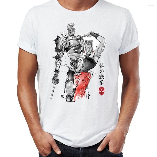 Camisa de camisetas masculinas Charota de prata JoJos bizarre aventura incrível ilustração ilustração arte impressa tee