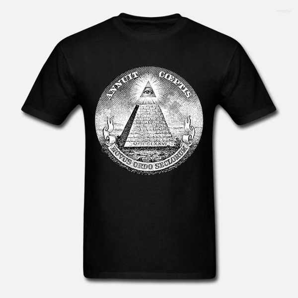 Camisetas masculinas Illuminati Mason Dollar Camisa de Pirâmide Pirâmide Wounisex 1309 EUA Tamanho EM1