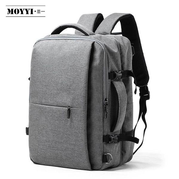 Moyyi Business Backpacks de compartimento duplo de viagens de negócios Multi-camada com bolsa digital exclusiva para laptop de 15 polegadas Backpack Backpack Bags228m