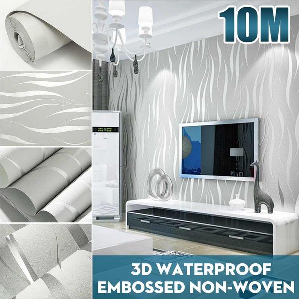 Tapeten 3D-geprägte Rolle Glitzereffekt Wohnzimmer Schlafzimmer Wanddekor DIY selbstklebende wasserdichte Aufkleber Dekorationen