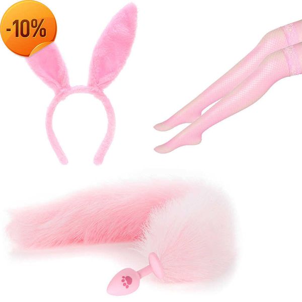 Nuovo massaggio separabile coda di volpe Anue Plug giocattoli per donne coppie SM giochi anali coniglio cosplay accessori speciali giocattoli sexy per feste di Halloween