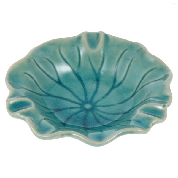 Tigelas 1pc Prato essencial de óleo de cerâmica tigela tigela decorativa Fragrância de fragrância para salão de salão em casa azul
