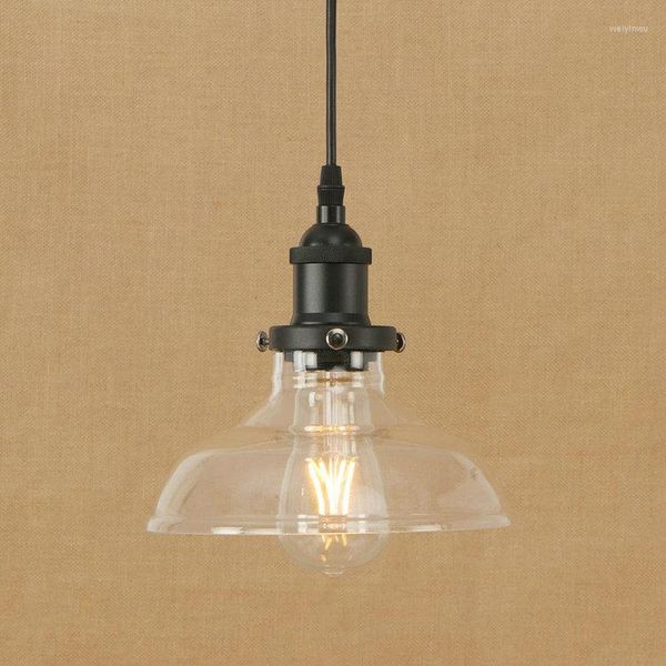 Pendelleuchten IWHD Lamparas Glsaa LED-Hängelampe Vintage-Industriebeleuchtung Lichter im Edison-Stil Schlafzimmer- und Küchenleuchten