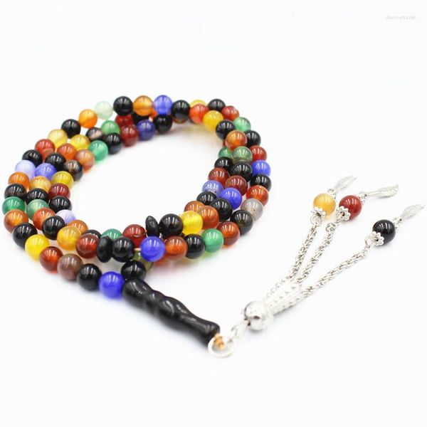 Strand Tasbih 99 Branelli di preghiera Islam Musulmano Tasbeeh Contatore Zikr Rosario Masbaha Bead 6mm Gioielli da meditazione