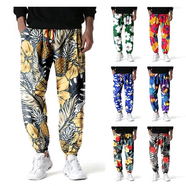 Pantaloni da uomo Moda Uomo Sciolto Lusso Stampato Hip Hop Yoga Harem Modello hawaiano Cavallo largo Sport Pantaloni da jogging Streetwear