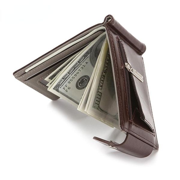 Brieftaschen Mode Männer Business Brieftasche Faltbare Leder Halter Multifunktions Münze ID Geld Dokumente Geldbörse Tasche