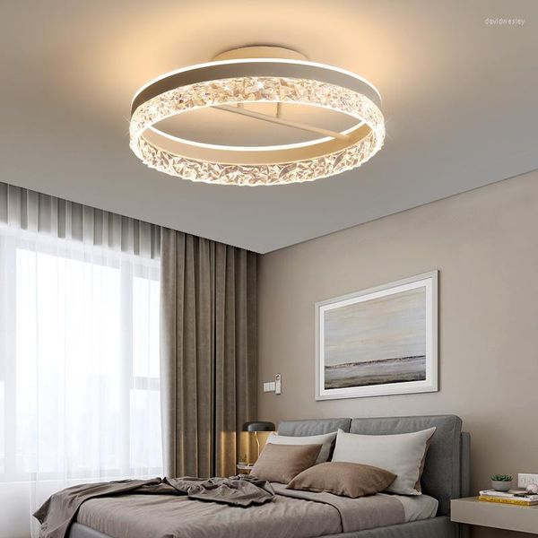 Lampadari Lampadario moderno a LED con telecomando per camera da letto Studio Soggiorno Appartamenti Illuminazione da interno a soffitto con montaggio semi-incasso