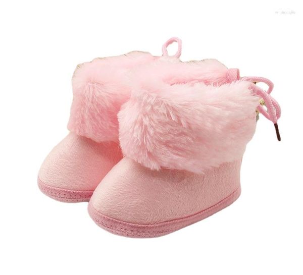 First Walkers Born Baby Girl And Boy's Boots 0-1 Year Old Scarpe in cotone addensato per bambini Antiscivolo Velluto Suola morbida Bella