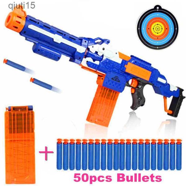 Gun Toys Burst Electric Soft Bullet Toy Rifle Gun Suit para Nerf Bullets Gun Toy Eva Dart Blaster Toy Submachine Gun Kids Melhor presente T230515