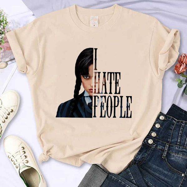 Camiseta feminina Camiseta Mulheres Eu odeio tudo quarta