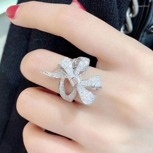 RAIS DE CLUTRIA RINGS S925 STERLING STERLING MODA DE MODA ANELFLY RING ENGAIENTE BANQUET DO BANQUET DO BANCELO DE JOIXAS DE JOIXAS