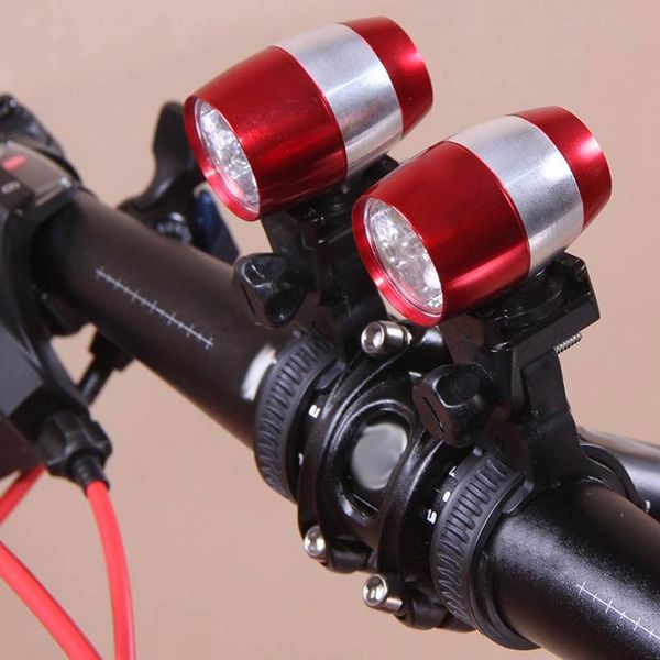 Luci per bici USB Ricaricabile 6 LED Luce anteriore per bicicletta Impermeabile Avviso di sicurezza Fanale posteriore posteriore BB55