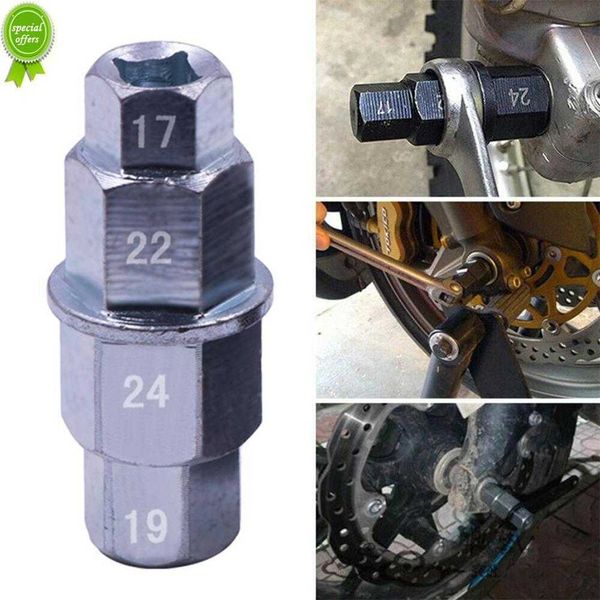 Caras de moto novas rodas de moto motocicleta de aço eixo dianteiro driver spinner spindle sleeve hexéx a partir de 17mm 19mm 22mm 24mm 24mm