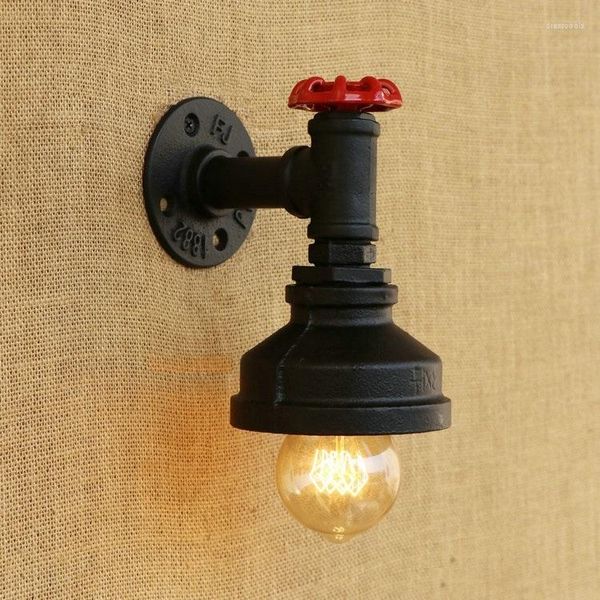 Duvar lambası Amerikan Loft Style Vintage Endüstriyel Yaratıcı Yatak Odası Retro Işık Armatürleri Basit Edison Ampul Sconce