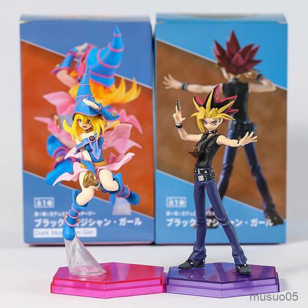 Figuras de brinquedo de ação 20 cm yu-gi-oh! Monsters Anime Figura Dark Magician Girl Mana PVC Feliz Modelo de Coleção de bonecas Yami Yugi Muto Toy S