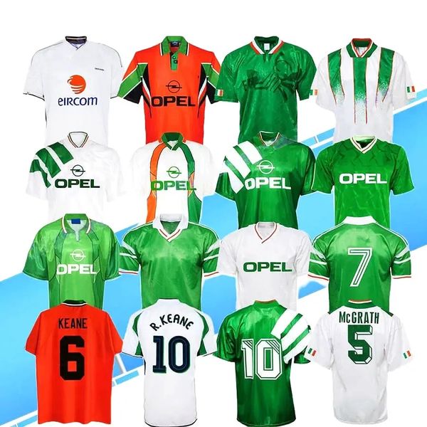 2002 1994 KEANE Retro Soccer Jerseys 1990 1992 1996 1997 02 03 IreLANDs Away Clássico Vintage Irlandês McGRATH Duff STAUNTON HOUGHTON McATEER Homens Camisas de Futebol