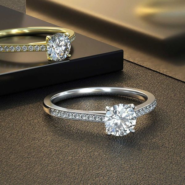 S Serling Sier Moissanite Wedding Fringer Band Ring D Color Ins French True Platinum Electroplated Noivage Rings para mulheres jóias de casamento de noiva