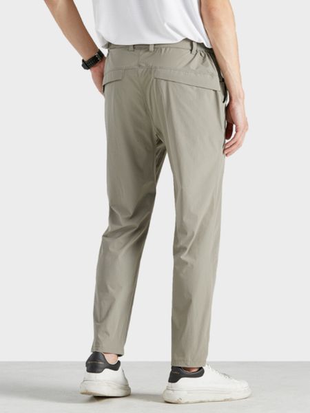 Calça masculina calça casual de verão masculino esportivo respirável rápido seco de nylon solto de golfe reto calça de pista de plus size 8xl 230515