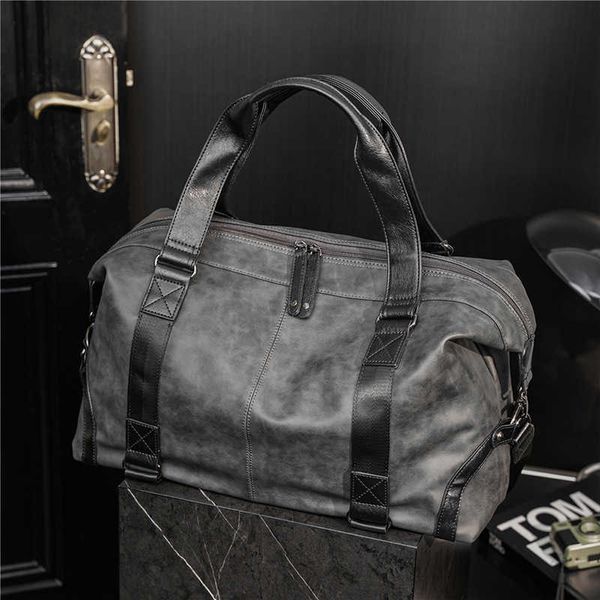 Koreanische neue matte Pu männer handtasche Koreanische mode freizeit Messenger reisetasche große kapazität gepäck tasche 230515