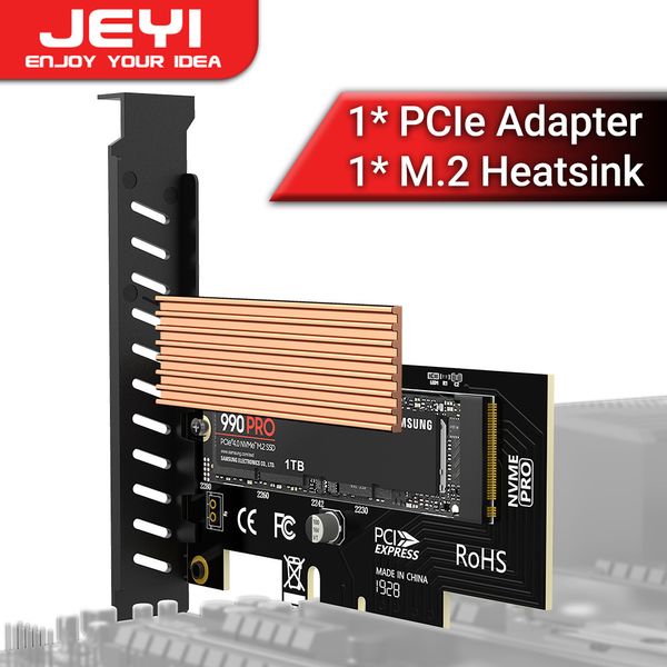 JEYI JIAYI SK4 PCIE4.0X4-M2 NVME Adaptör Kartı Tam Hız SSD Katı Hal Sürücüsü M.2 Genişletme Kartı