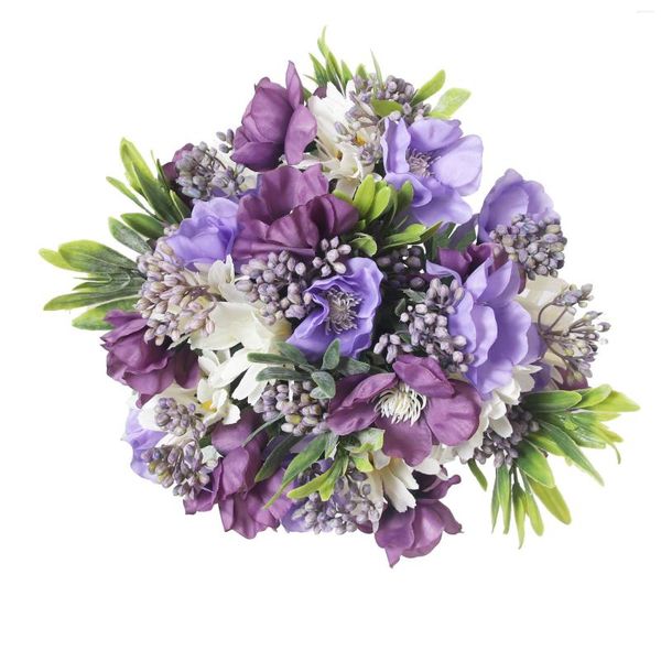 Fiori decorativi INS Bouquet di rose di seta artificiale Ortensia Peonia Sposa vintage con fiori finti Decorazione di nozze per la casa