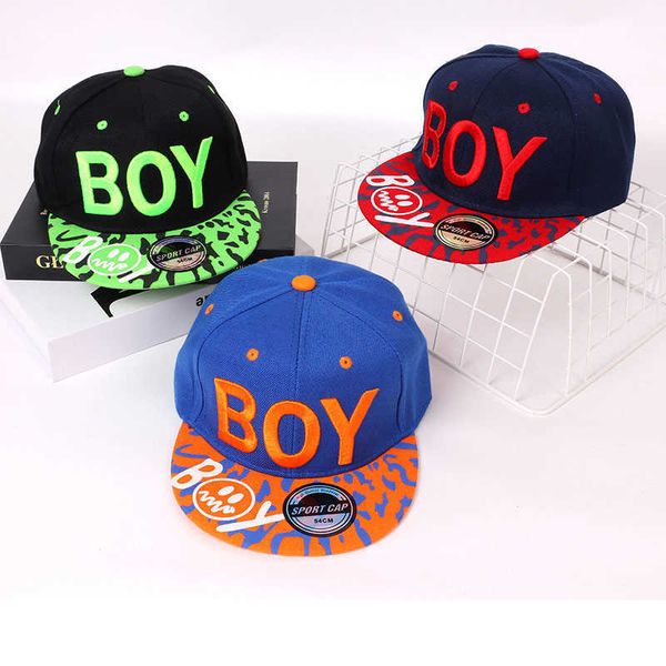 Snapbacks Boy Letter Bordado Hip Hop Cap Unisex Kids Snapback Cap