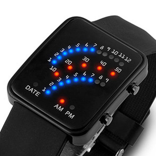 Orologi da polso Led Orologi Uomo Fashion Dot Matrix Digital Electronic Sports Silicone Couple Gift