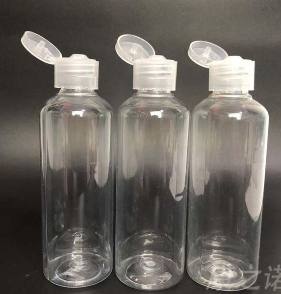 Lagerung Flaschen Gläser 3 teile/satz 120 ml Flip-top Kunststoff Flasche Transparente Flüssigkeit Lotion Schmetterling Kappe Shampoo Verkauf