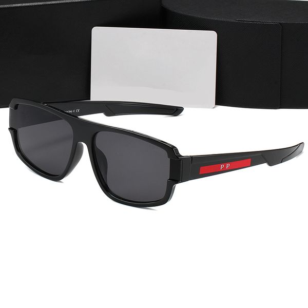 Marca de verão Mens óculos de sol polarizados Red Stripe Designer Sunglasses para mulheres 6 Cores Dirigindo óculos de sol dos óculos com estojo