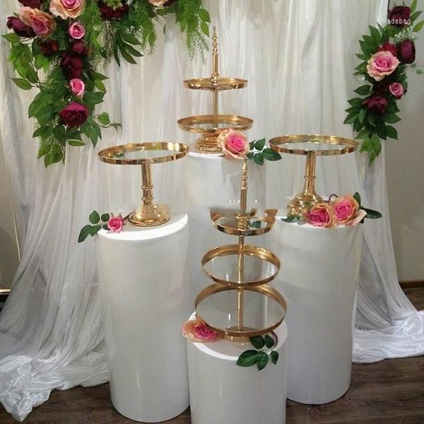 Decoração de festa 3pcs/conjunto) estilo moderno quadrado claro jantar de jantar fantasma pedestal stand bolo bolo wedding yudao767