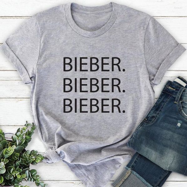 Erkek Tişörtler Üçlü Bieber Gömlek Kadınlar Harajuku Street Giyim Sanatçısı Tee Yaz Unisex Müzik T-Shirt Kadın Pamuk Üstleri Camisa