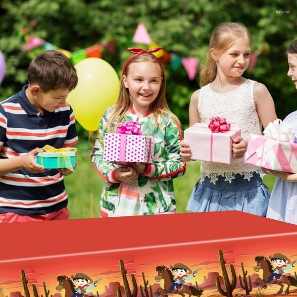 Tischdecke, Pastell-Tischdecke, Cowboy-Party-Abdeckungen, Dekorationen für Abendessen, Geburtstagsfeiern, Kinder-Heimdekoration