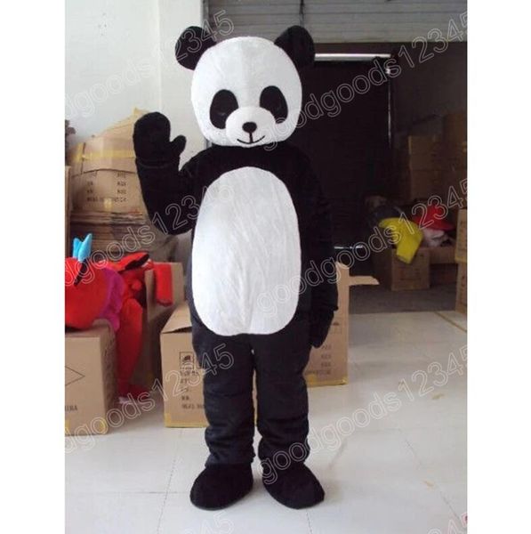Costumi della mascotte del panda di Halloween Vestito da festa di Natale Personaggio dei cartoni animati Carnevale Pubblicità Festa di compleanno Vestire Costume Unisex
