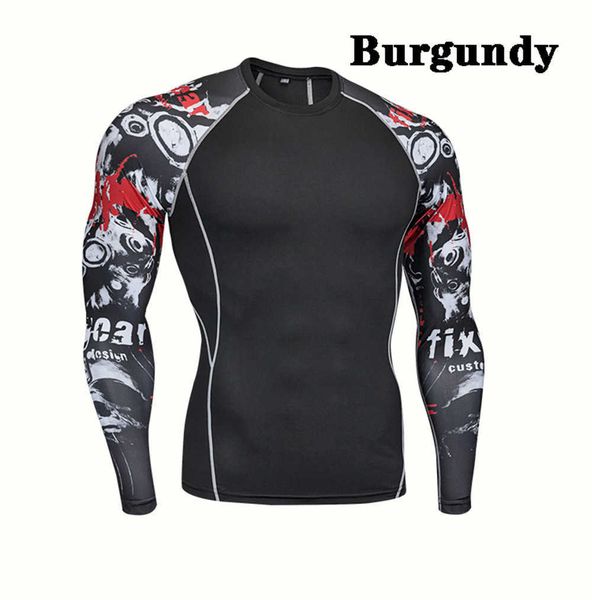 T-shirt da uomo New Quick Dry Fitness Sport T-shirt Uomo Outdoor Running Arrampicata Manica lunga Tee Collant Bodybuilding Solid Top Uomo Under Skin L230515