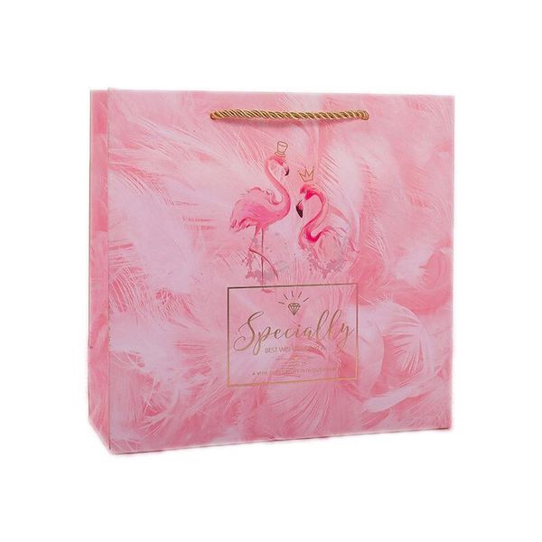 Fai da te fatto a mano Mutli Size Stampato Pink Flamingo Paper Gift Wrap Fashion Style Candy Wedding Cake Package Kraft Home Party Suppiles Box Package