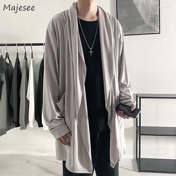 Jackets masculinos Men grande tamanho de manga longa Breakbreak Handsome Lazy Draped Outwear M-4xl Harajuku High Street Roupas Homme Personalidade