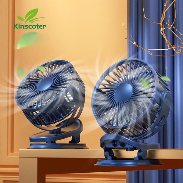 Ventilatori Kinscoter Mini ventilatore USB Batteria ricaricabile Ventilatore con timer Vento forte 3 velocità Desktop portatile Silenzioso Ufficio Campeggio all'aperto