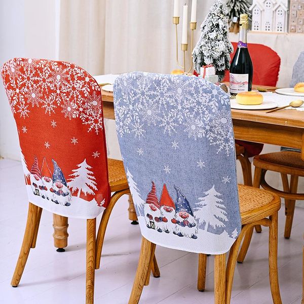 Fodere per sedie Decorazioni per la tavola da pranzo in tessuto non tessuto natalizio stampato creativo per prodotti per la casa dell'anno domestico