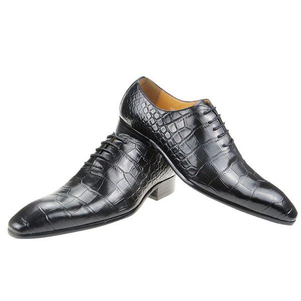 Sapatos de couro de verão masculino autêntico crocodilo genuíno de codificado vestido sapatos de casamento de casamento