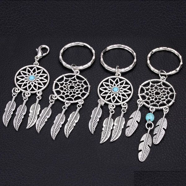 Клавные шнурки мини -автомобиль Keyring Dream Cater Home Decer Decore CheeChain Перо -ювелирные изделия Клавиц -клавиш Dreamcatcher Pend Dhgarden Dhhjn