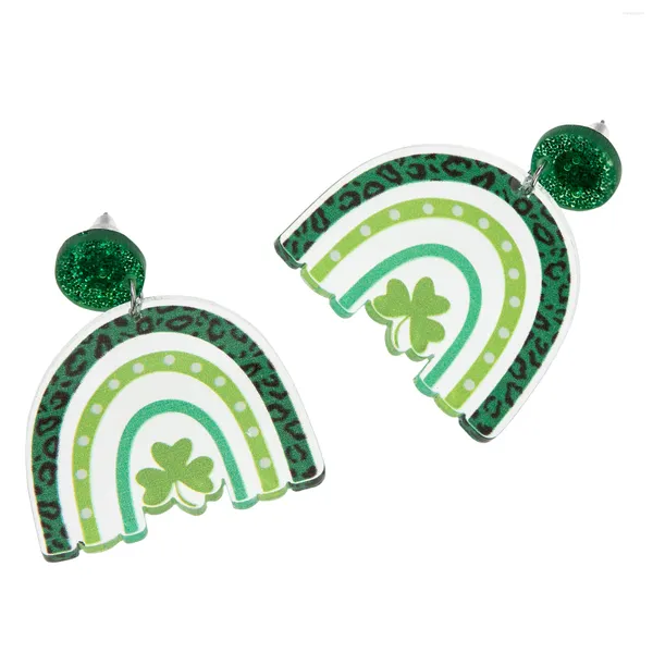 Orologi da parete Ciondoli per le orecchie da donna Festival Gioielli Regali Orecchini alla moda Chic Patricks Day Kids Dangle Studs Shamrock