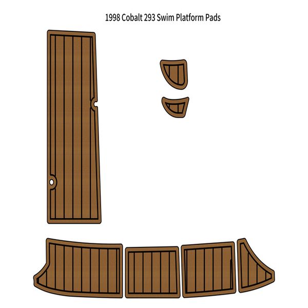 1998 Cobalt 293 Tappetino per piattaforma da bagno Tappetino per barca in schiuma EVA finto teak