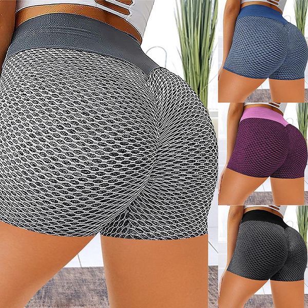 Roupa de ioga calças curtas esportes sexy pêssego quadril apertado cintura alta ginástica feminina ginástica de ginástica de fitness perneiras de fitness