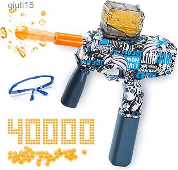 Pistole Spielzeug Elektrische Gel Ball Blaster Spielzeugpistole MP9 Gelball Pistolen Mit 40000 Wasser Ball Perlen Und Schutzbrille Outdoor Schießen spiel Spielzeug T230515