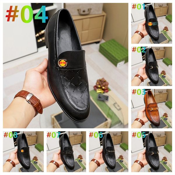 2023 G Loafers Erkek Ayakkabı PU Deri Derek Renk Sıradan Moda Basit Günlük Trend Klasik İş Elbise Ayakkabıları Boyut: EU38-46