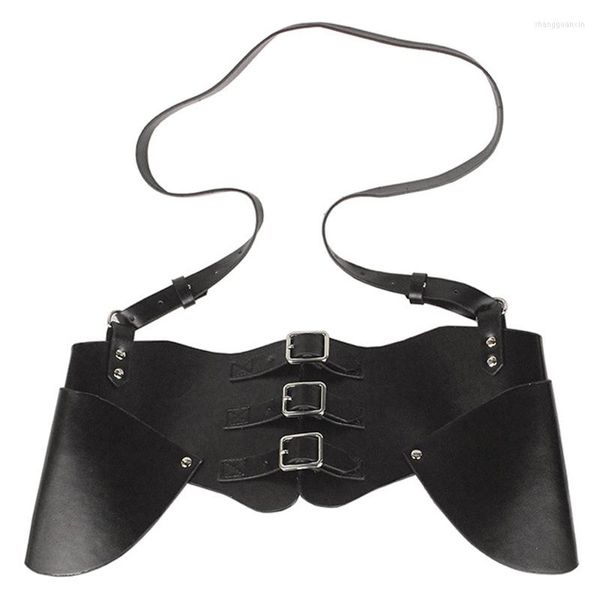 Gürtel 2XPC Punk Leder Harness Gürtel Hosenträger Unterbrust Korsett Top mit Riemen